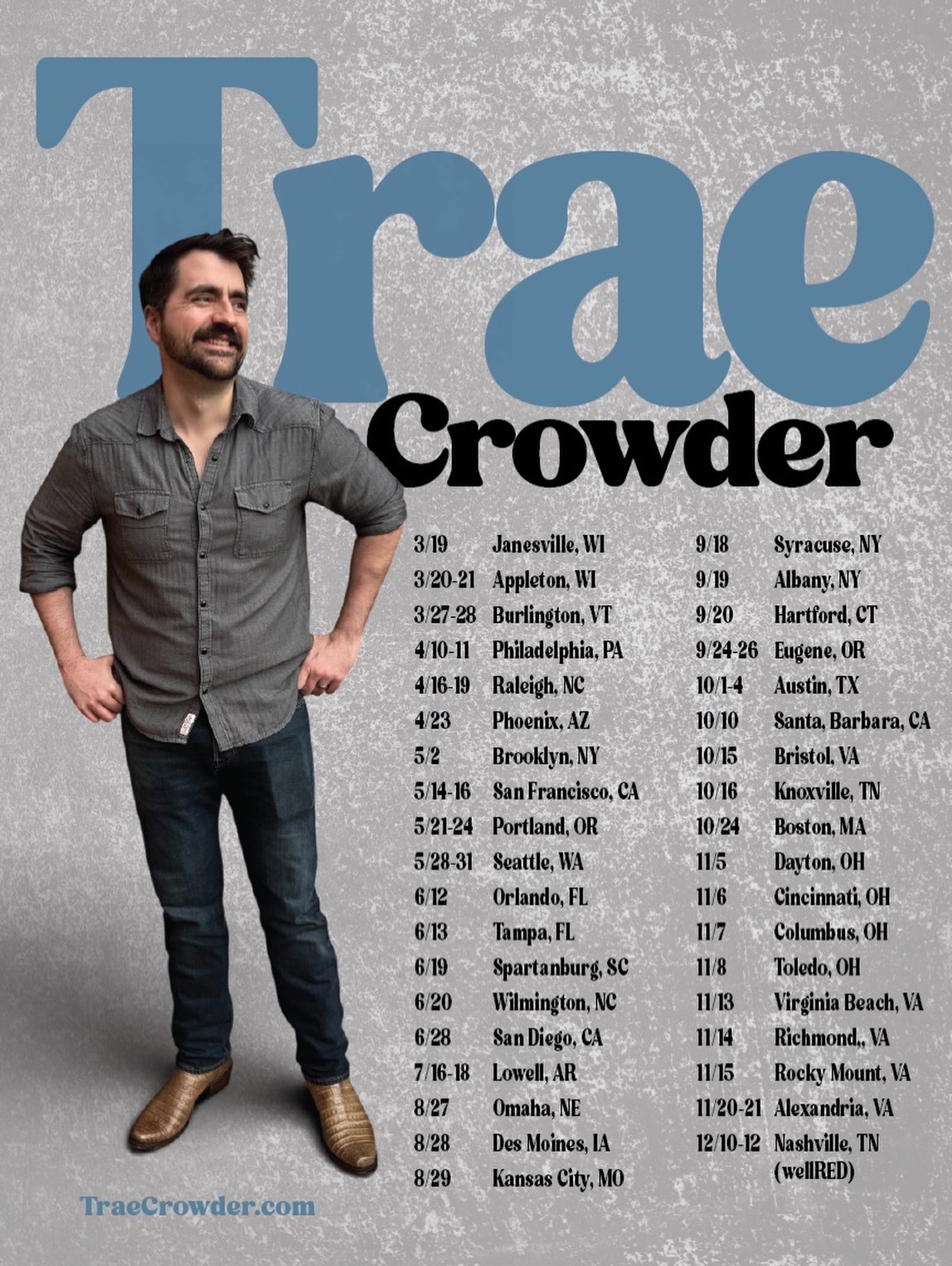Trae Crowder Tour Poster 2026